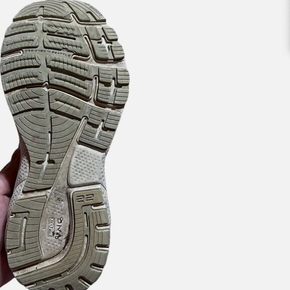 Brooks Adrenaline GTS 22 Running Sneakers Gray White 1203531B134 Women - Sz 8.5 - Picture 7 of 8